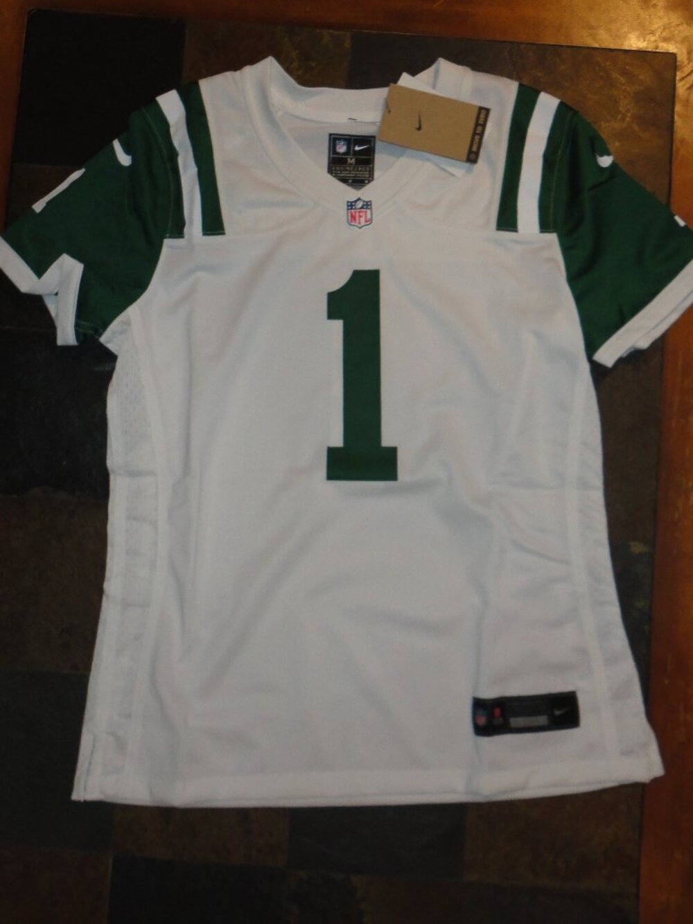 NIKE NFL NEW YORK JETS Women's "Gardner" #1 White Football Jersey NWT! Size M